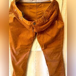 Peter Millar Mens Brown tapered Corduroy pants 40x 32